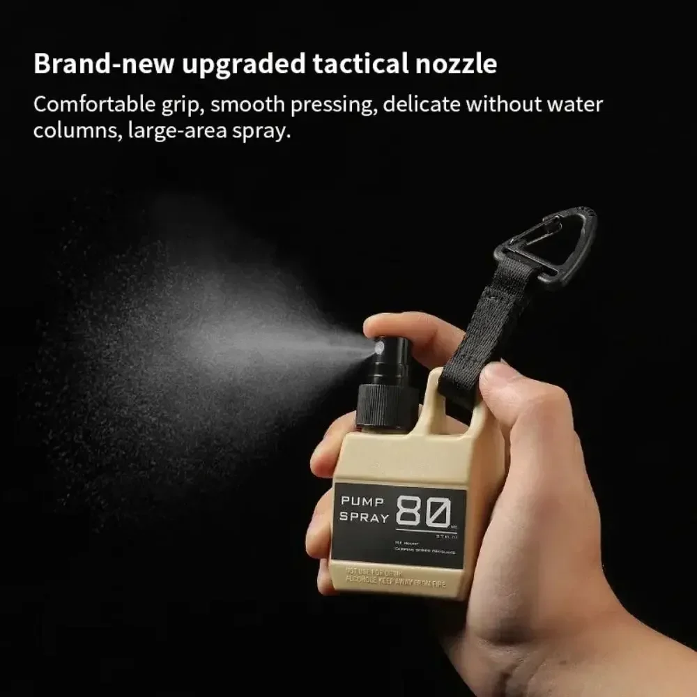 New 80ml Spray Bottle Portable Refillable Pump Sprayer Small with Buckle Cosmetic Container Travel