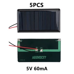 5 - Pack Mini Polycrystalline Silicon Solar Panels - A - Grade Quality (5V 60mA)
