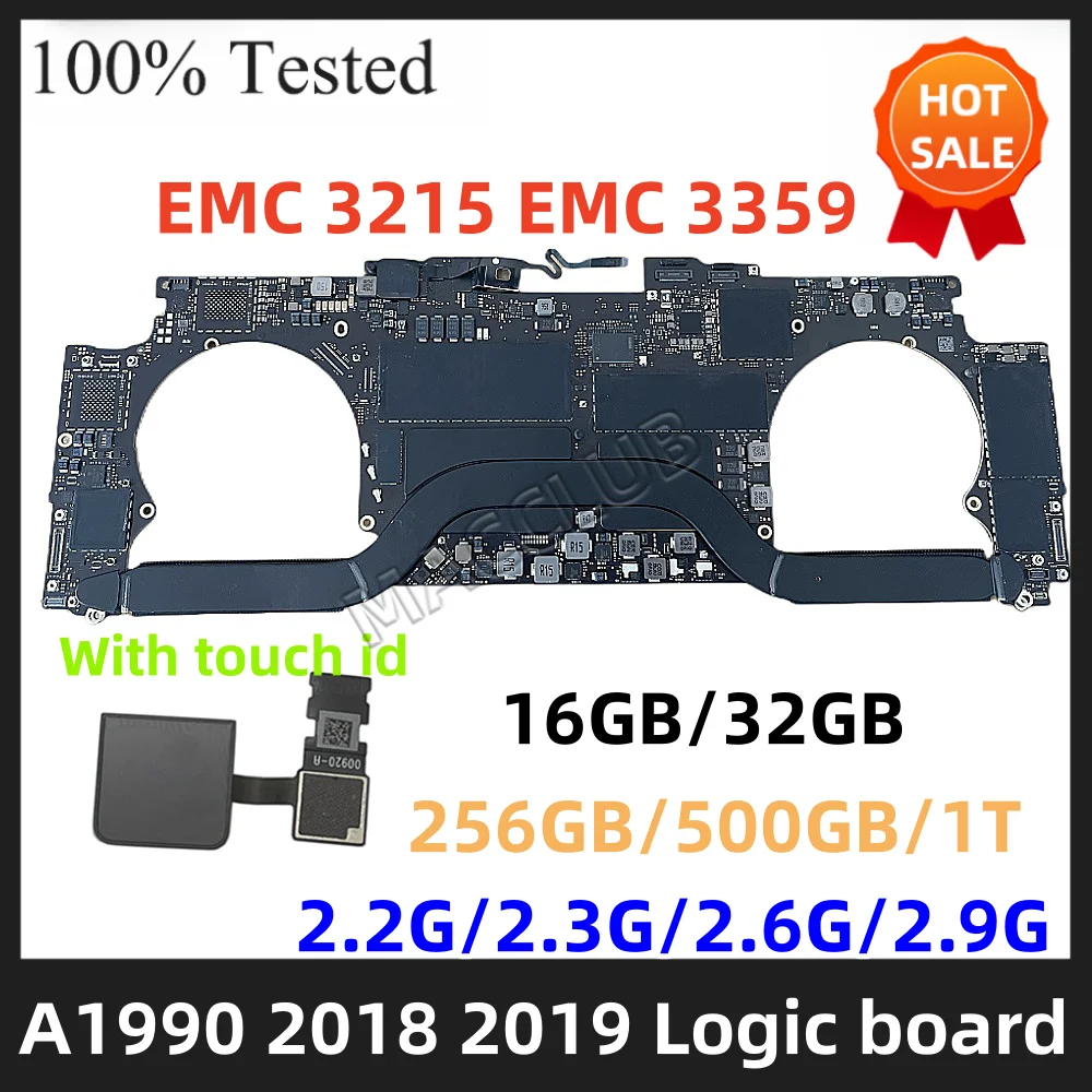 Scheda Logica A1990 Per Macbook Pro Retina 15 ''A1990 Muslimemc 3215 3359 Scheda Logica Della Scheda Madre 2018-2019 Anni