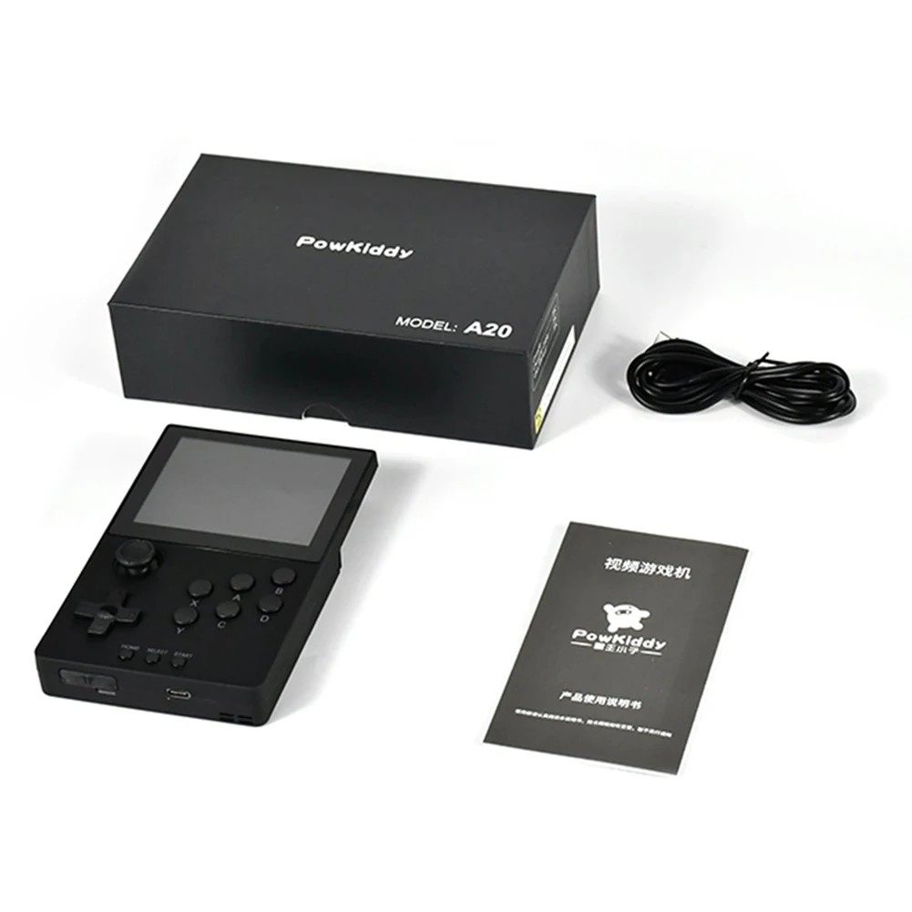 POWKIDDY A20 Handheld Video Game Console 64 GB 3.5 inch IPS Screen Retro Portable Mini Game Player HD Android Native System