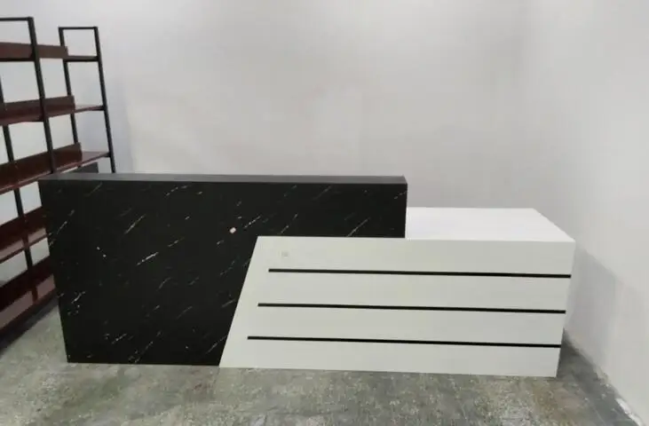 Simple modern front desk reception desk reception education and training bar corner paint cashier counter