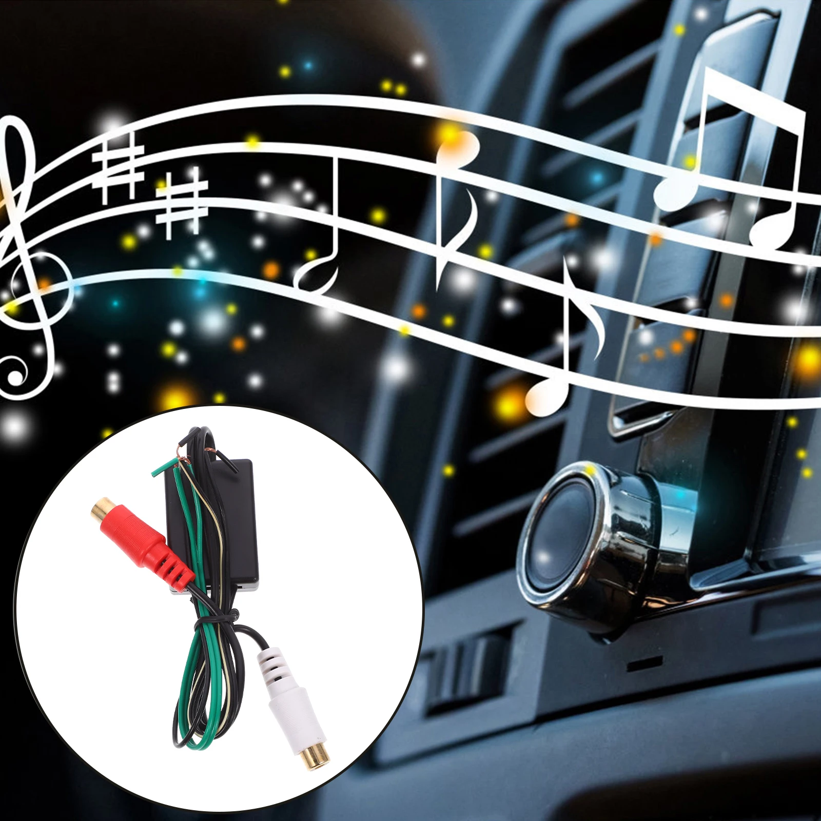Rca to speaker wire high to low rca converter line output converter for subwoofer car speaker cable 2RCA female connector
