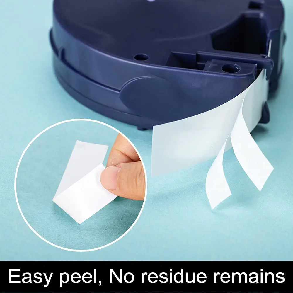 5 Nastri Per Etichettatrice Dymo Letratag - 12mm X 4m, Nero Su Bianco, Per LT Serie