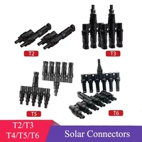 Connecteur solaire PV Type Y Type T connexion parallèle système de panneaux solaires connecteur étanche branche prise de connexion de cellule solaire 2
