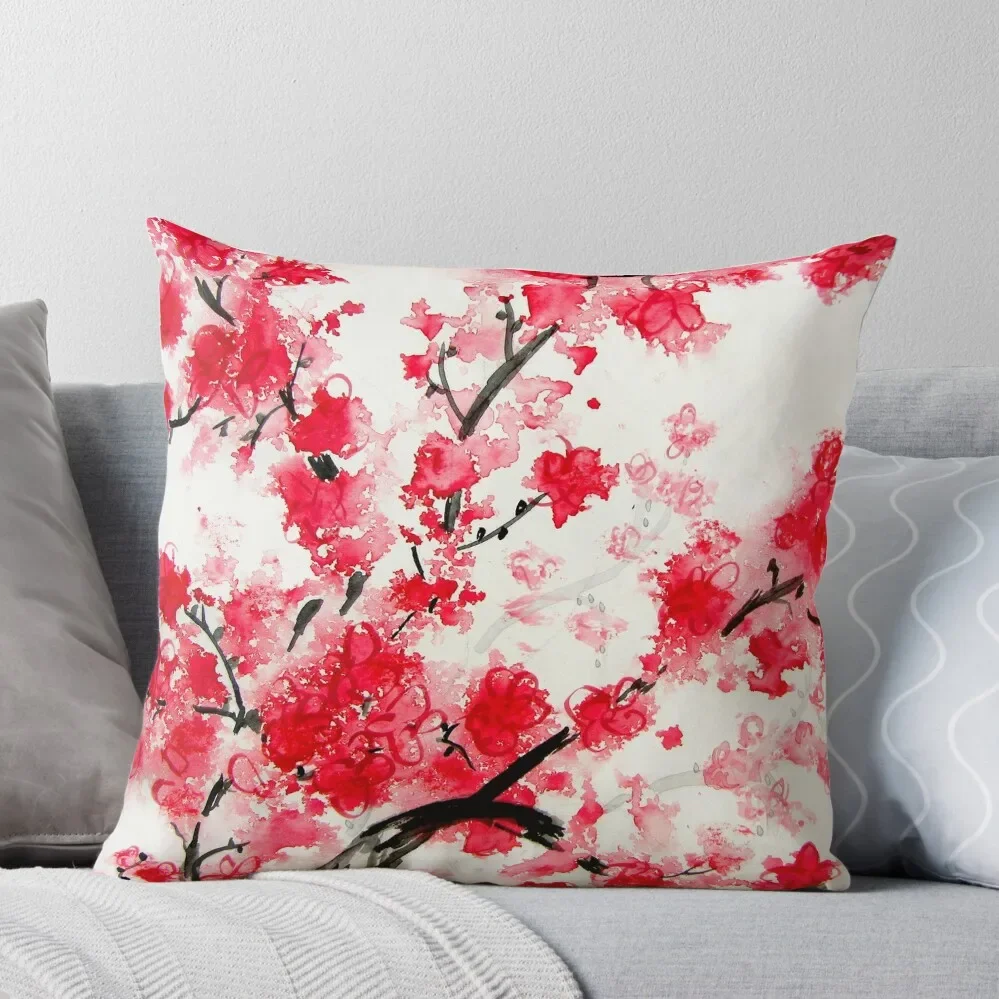 

Cherry Blossoms Throw Pillow Pillow Decor Room decorating items Pillow Cover
