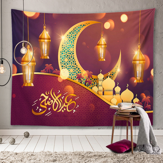 Muslim Ramadan Decoration Tapestry 3D Printing Home Background Wall Decoration Wall Hanging Dormitory Decoration