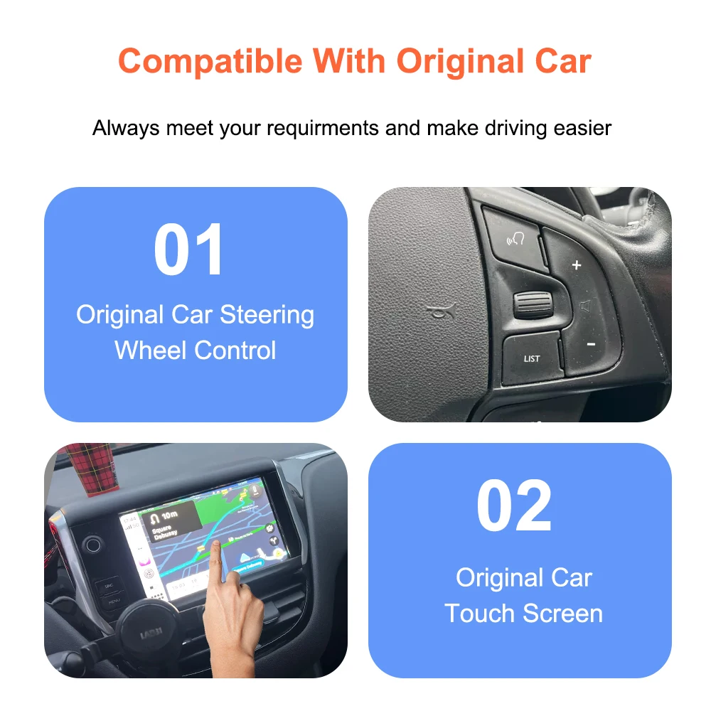 Bonroad Wireless Carplay Modul für Peugeot Citroen SMEG SMEG+ Picasso C4 C5 DS4 DS3 308 508 208 3008 Android Auto Interface – Detail 8
