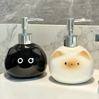 เซรามิคสยามแมวน่ารักการ์ตูนกดขวดเจลอาบน้ําขวดอุปกรณ์ห้องน้ําสบู่dispenser 1