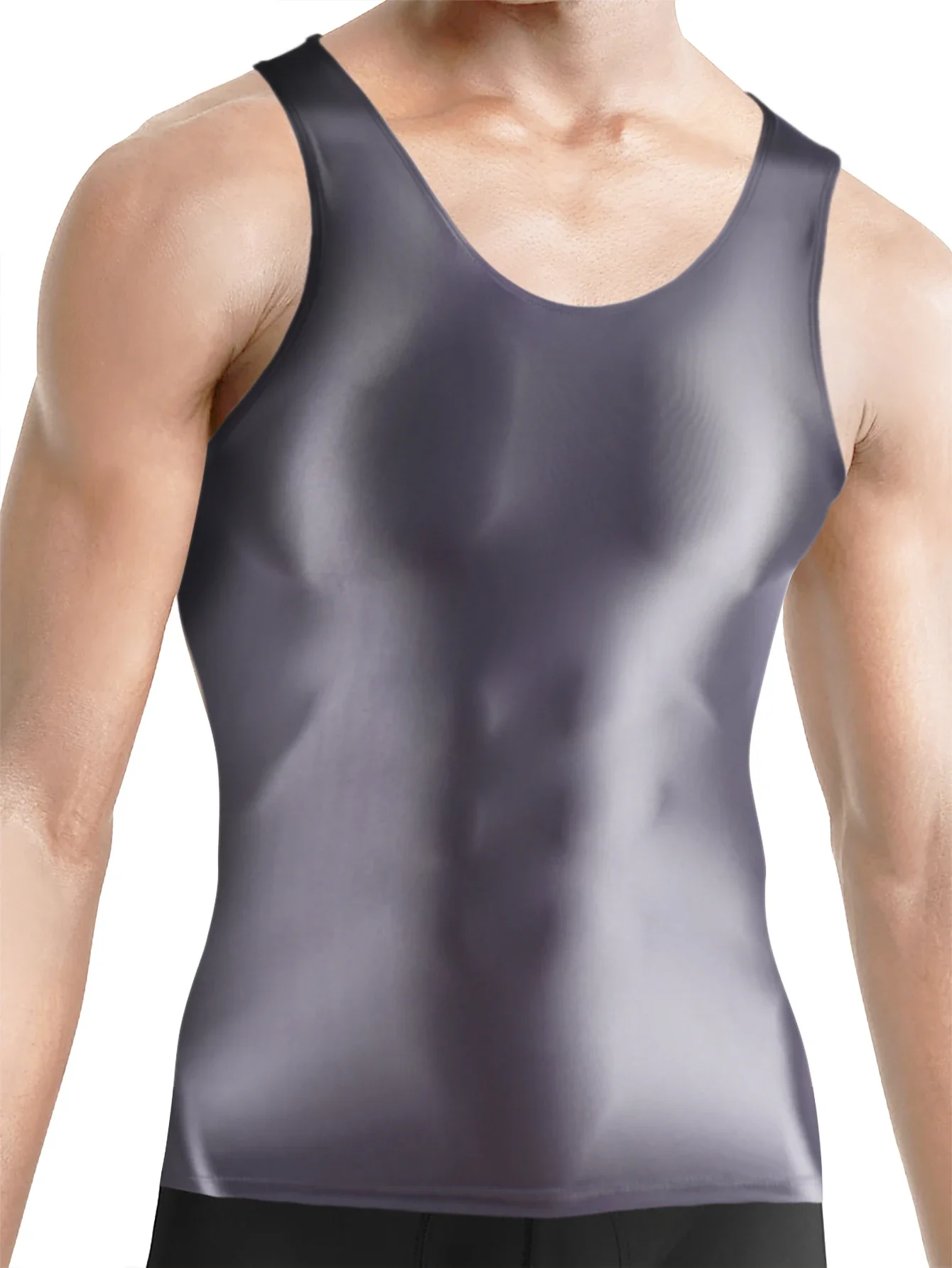 Men Weight Training Tracksuits Stretch Tight Vest Fitness Tops Swimsuit