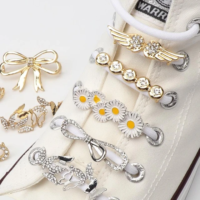 1 pz moda metallo ciondoli per scarpe strass Sneaker Charms ragazza regalo  scarpa decorazione lacci delle scarpe fai da te fibbie scarpe accessori -  AliExpress