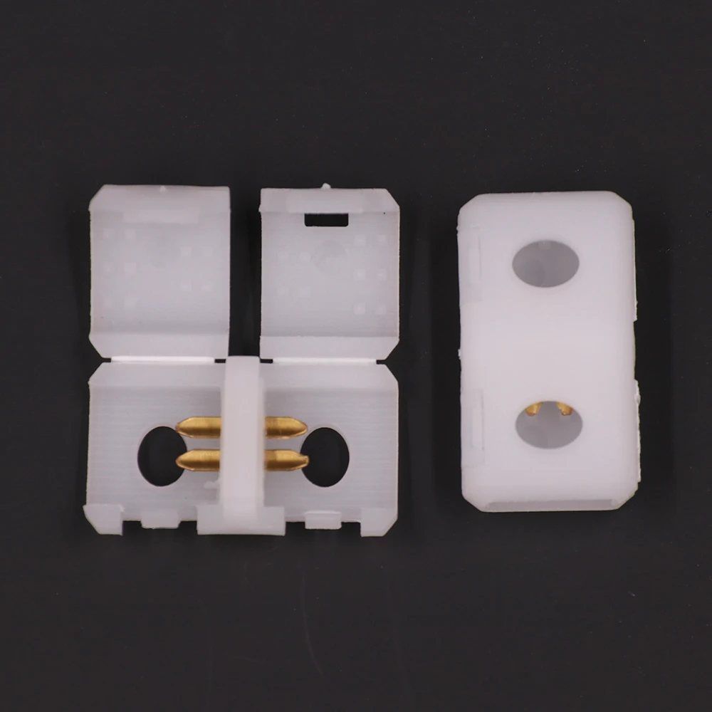 High Density COB LED Strip Connector 2 Pin I Shape FOB Connectors 1/5/10Pcs for 288LEDs/m 360LEDs/m AC 110V 220V Tape Light
