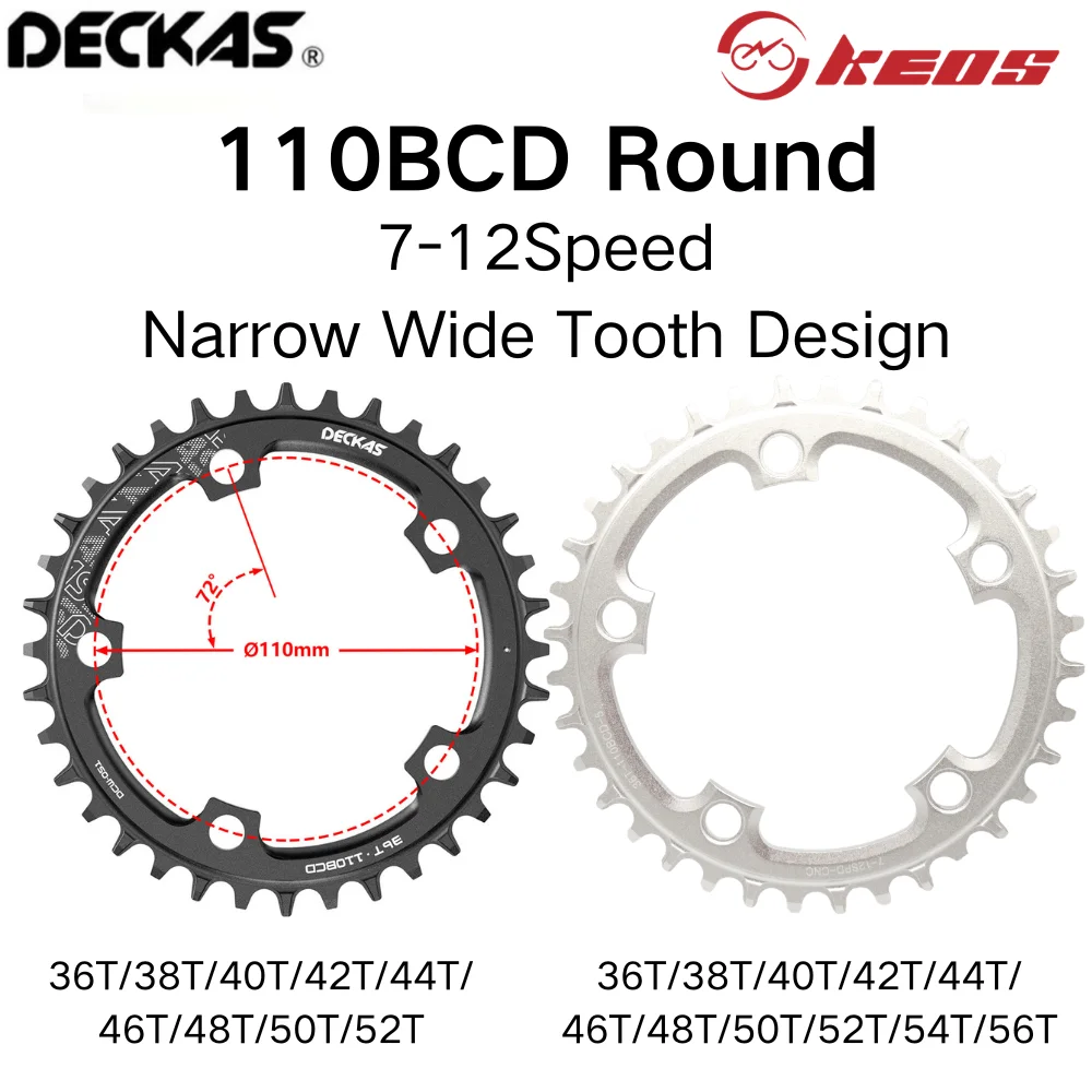 DECKAS 110BCD Chainring 36T-52T Bicycle Chainwheel