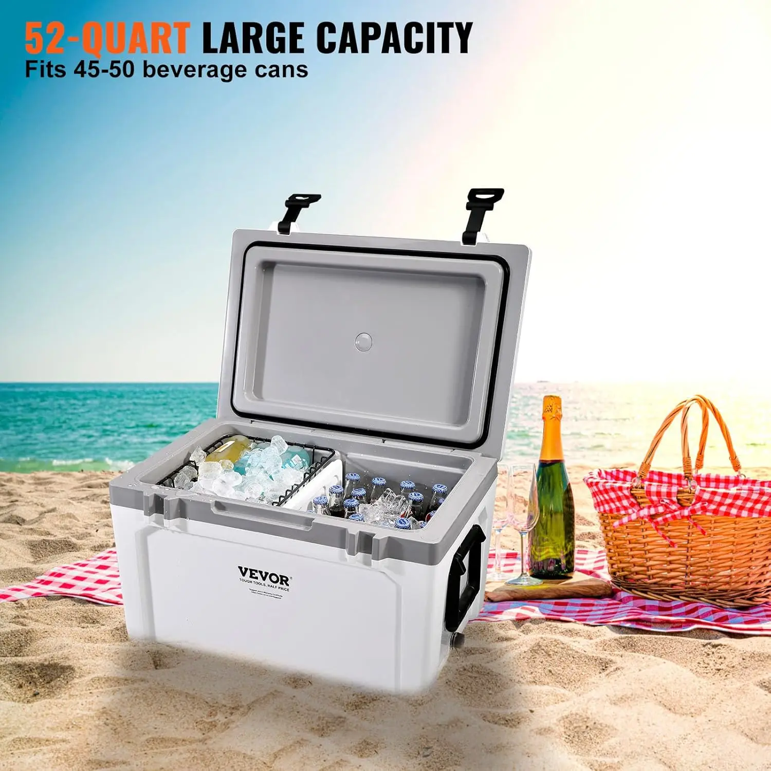 Insulated Portable Rotomolded Hard Cooler