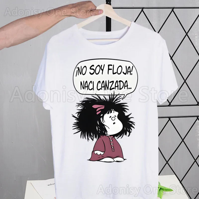 Mafalda Comic Ulzzang Cartoon Kawaii T Shirt Men New Casual Short