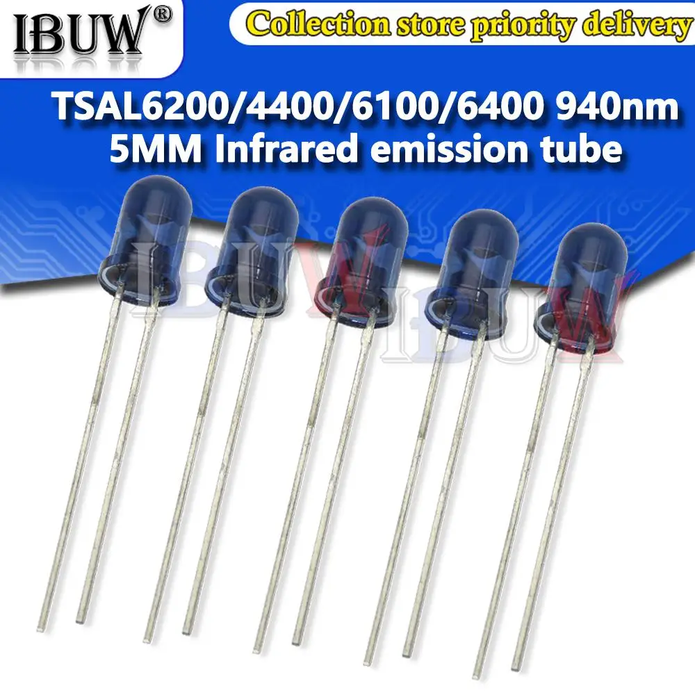 5x TSAL6100 IR-Sender – 5 Mm, 940 Nm, Transparent Produktbild-Vorschau 2