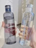500ml/16.9oz clear white plastic sports water bottle Time marking leak-proof juice milk cup Portable children's school sports cu 2