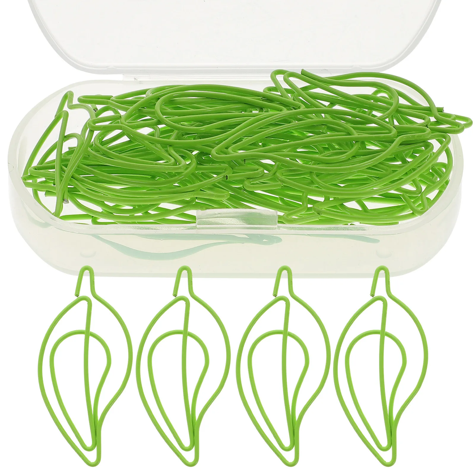 30Pcs Leaf Shaped Paper Clips High Grade Metal Paper Clips Strong Clamping Force for Test Papers Photos Files Letter