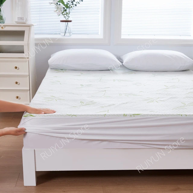 Drap-housse anti-acariens avec bande élastique, housse de matelas en  polyester réglable, lit simple, lit double, king size, nouveau - AliExpress