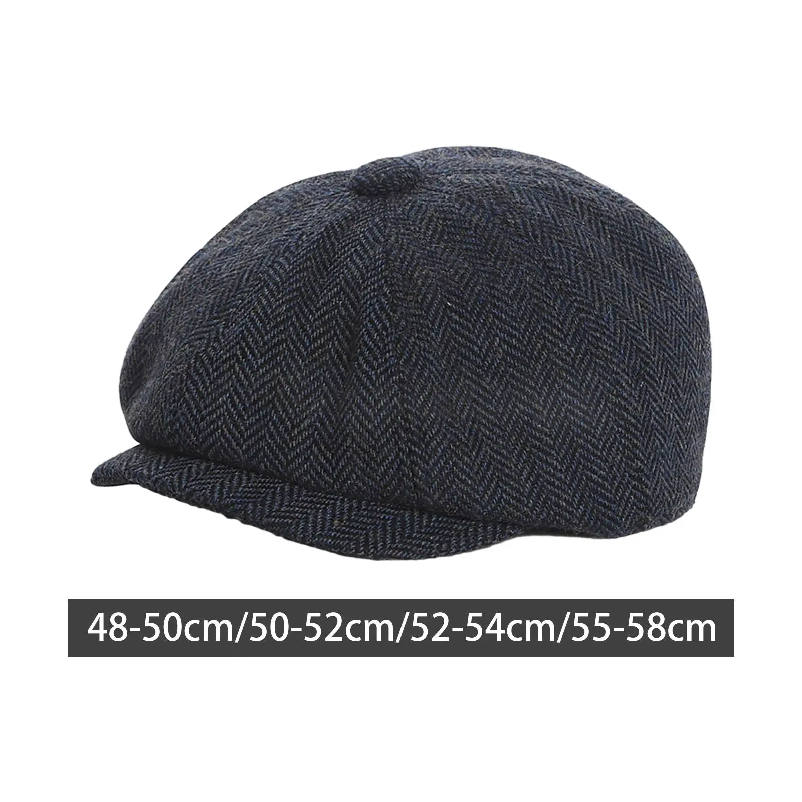 Beret Hat Casual Octagonal Newsboy Hat Autumn Winter British Classic Cabbie Hat for Camping Fishing Hiking Traveling Outdoor