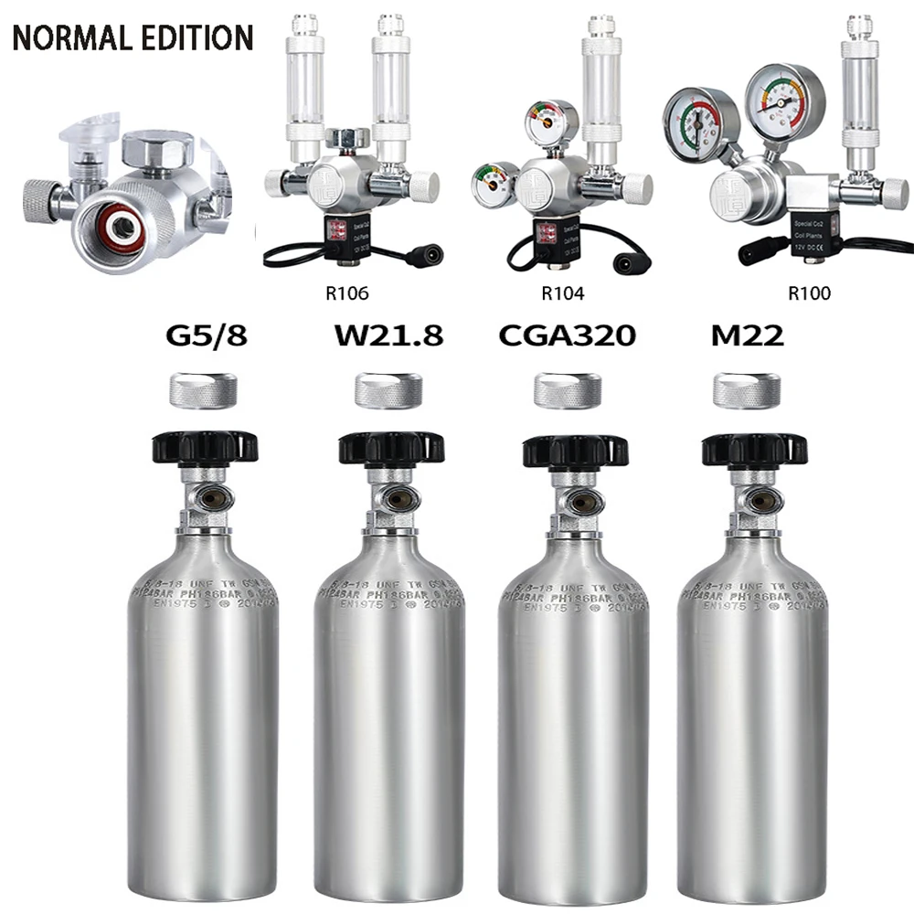 Premium Aquarium CO2 Regulator Kit with Solenoid Valve and Check Valve