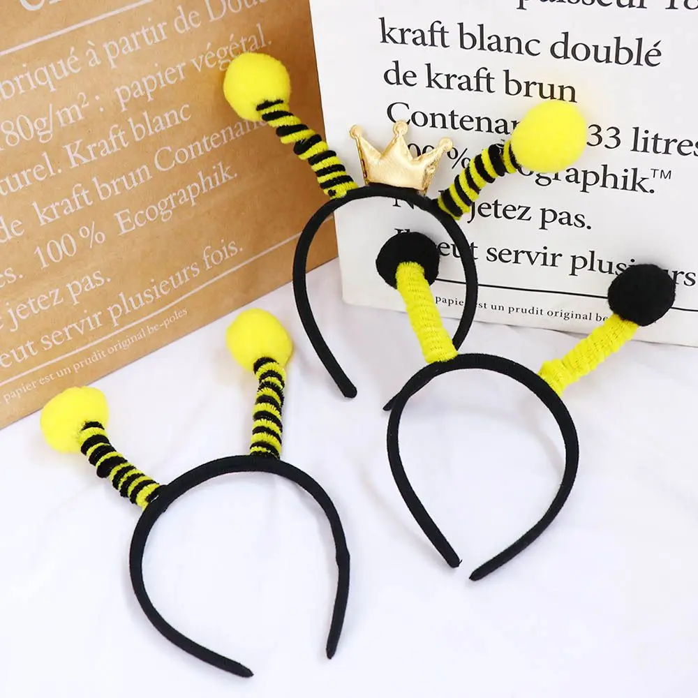 Children's Stage Performance Decoration Props Little Bee Tentacle Hair Hoop Cartoon Headband Holiday Headwear summer kids girl casual shoes flat slip on fashion children shoes for girl sneakers metal decoration toddler girl sandals