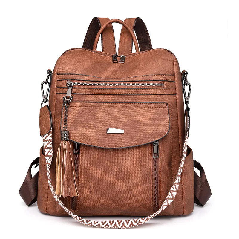 Women Anti-theft Design Backpack Casual Daypack Outdoor Female Women Shoulder Travel Multi-function Bags Women's Schoolbag 2