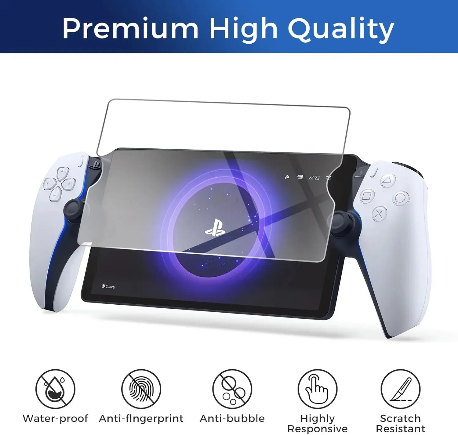 Tempered Glass Screen Protector for Sony PlayStation 5 Portal Clear Anti-scratch Protective Film for for PlayStation PS5 Portal