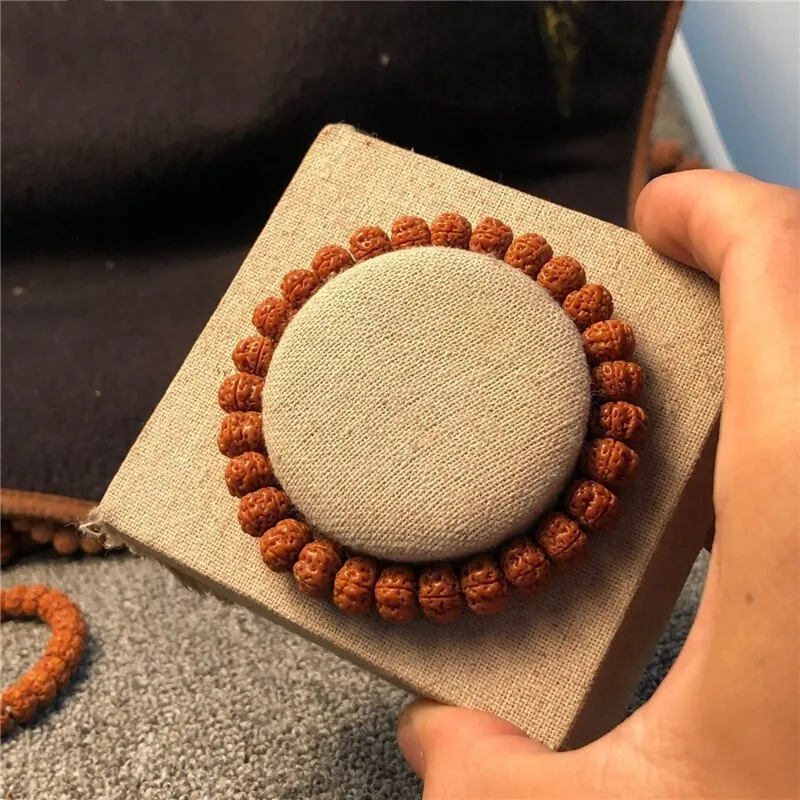 Nature Rudraksha Beads Meditation Mala Bead Bracciali Creazione Di Gioielli Preghiera Chakra Bodhi Bracciale Buddismo Tibetano Bead Buddhis