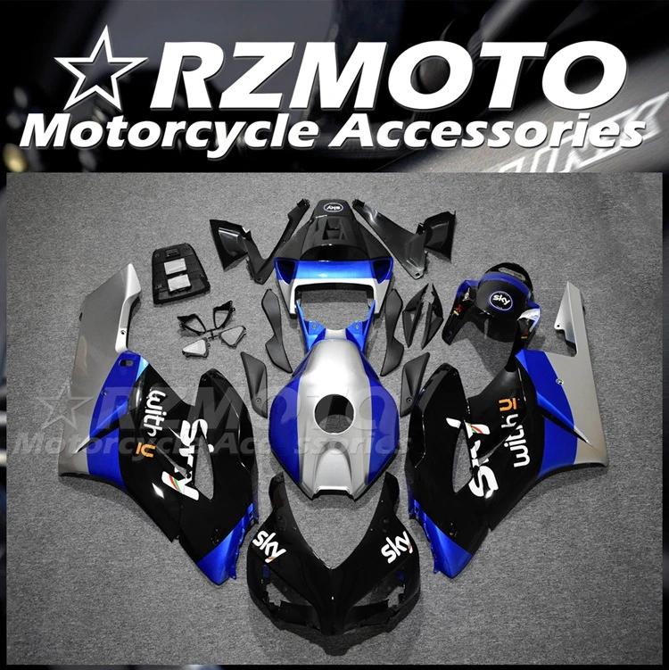 

4 подарка, НОВЫЙ ABS Полный мотоциклетный строительный комплект, подходит для HONDA CBR1000RR 2004 2005 04 05, комплект кузова, синий, серебристый