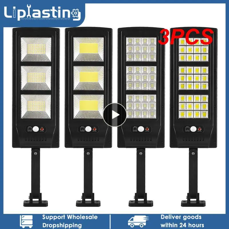 

3PCS LED LAMP 6000K 144LEDs/180 LEDs COB Lamps Outdoor LED Solar Wall Lamp Garage Garden Solar Street Light w/ Remote Control