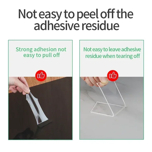 Ultra-strong Double-sided Adhesive Nano Tape Clear Removable Waterproof Extra Strong Sticky Strip Heavy-duty Two Side Tape 3