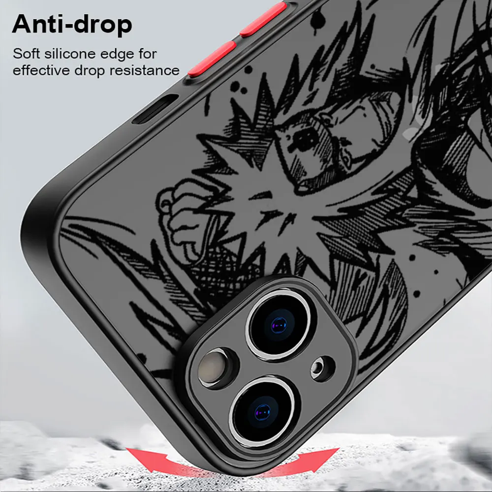 Case For Apple iPhone 15 14 13 11  7 XR X XS Max 12 Pro 8 Plus 6 6S SE 2022 15Pro Black Matte Phone Funda Narutos Uchihas