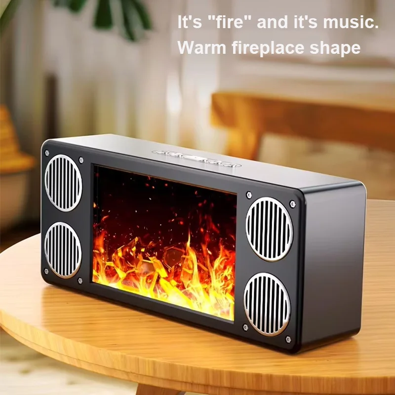 Altavoz Bluetooth Con Luz De Llama LED, Altavoz Inalámbrico Resistente
