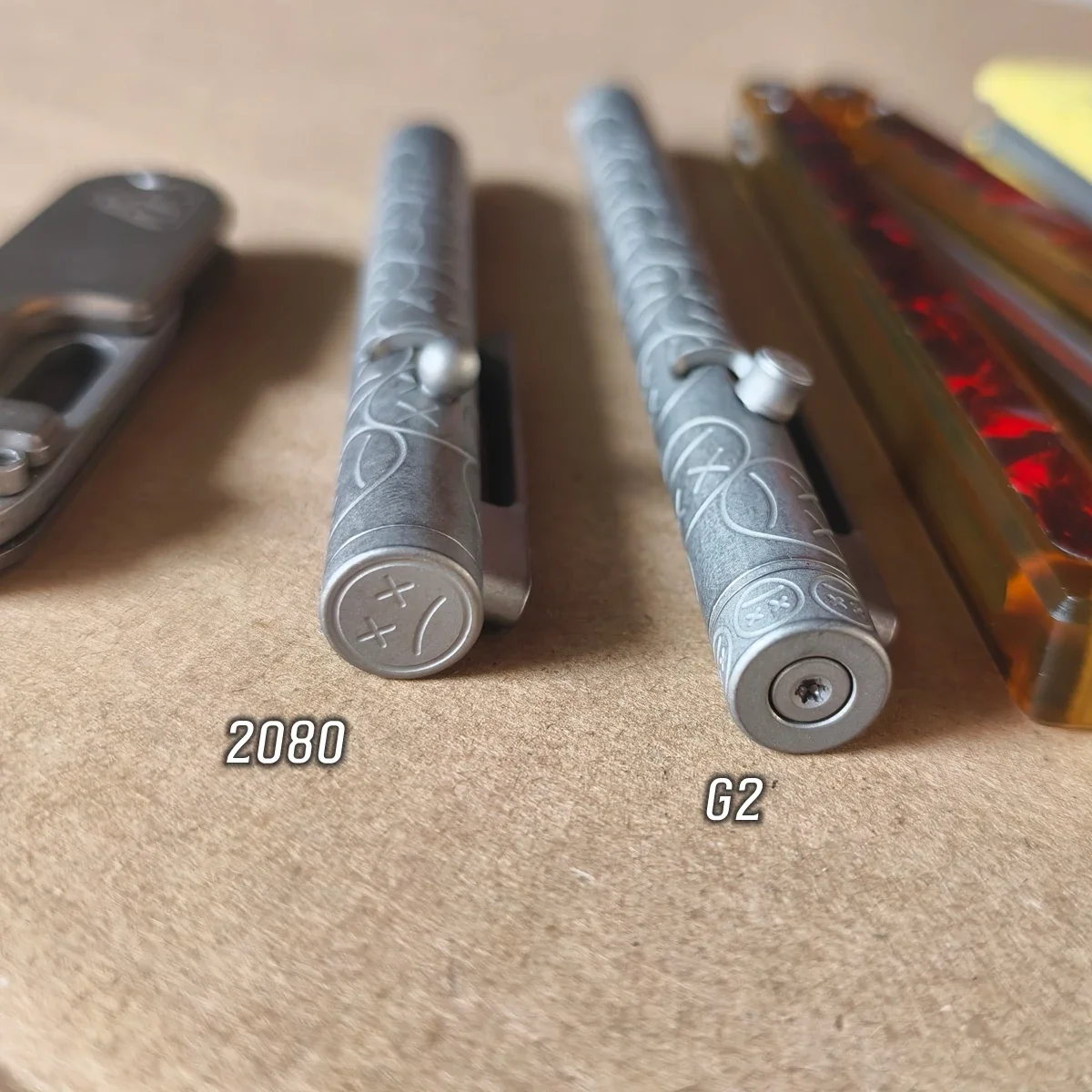 Titanium Alloy Pen With Spinning Top Collection Writing Multi-functional Portable Outdoor EDC Tools