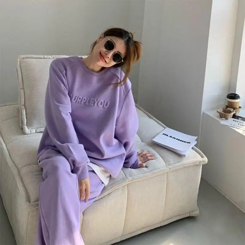 Women Fleece Tracksuit Sets Winter Long Sleeve Sweatshirts Jogger Pant 2 Piece Outfits Workout Athletic Loungewear - Image 3