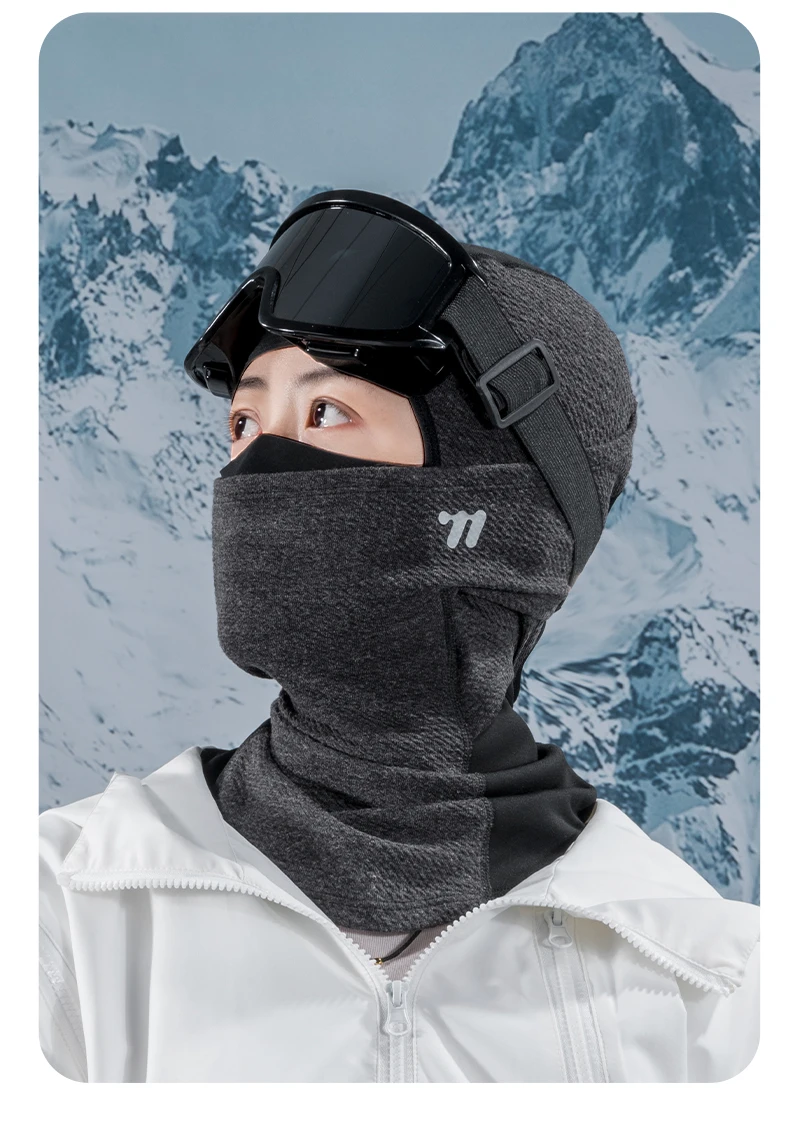 WEST BIKING Winter Taktische Maske Doppelschicht Radfahren Sturmhaube Fleece Halswärmer Schal Mütze Sport Laufen Wandern Ski Gesichtsmaske – Detail 18