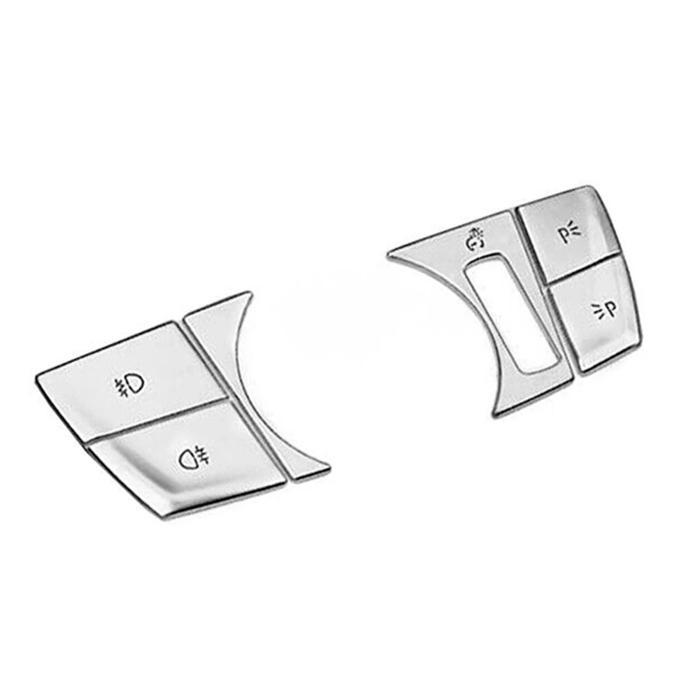 

6Pcs Car Inner Headlight Switch Button Trim Cover For BMW 5 Series G30 G31 2018-2022 Auto Nterior Stickers Car Styling