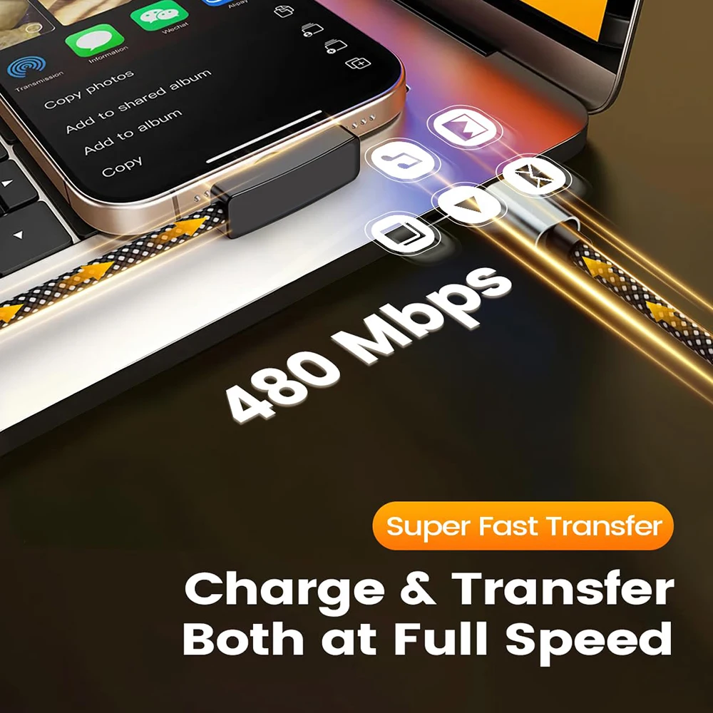 รูปสินค้า สายชาร์จ USB-C 90 องศา 100W ชาร์จเร็ว ถ่ายโอนข้อมูล