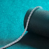 Women's PT950 Platinum Bracelet, 18cm Single 10 Points 3.9 Carat, Hip-Hop Luxury Style Full Diamond Jewelry. 1