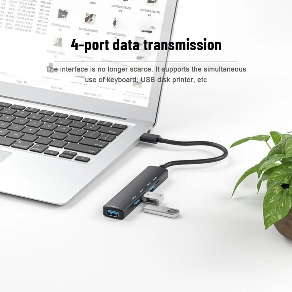 3.0 허브 USB 허브 도크 C타입 3.1, 4 포트 멀티 스플리터 어댑터, 맥북 USB 3.0 2.0 포트용 OTG