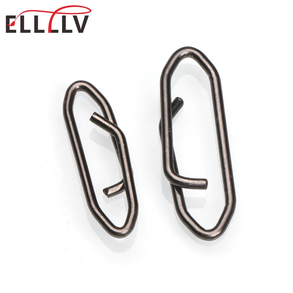 Ellllv 50pcs/bag Size S M L Fishing Stainless Steel Quick Snap Link Fishing  Lure Leaders Connector Accessories