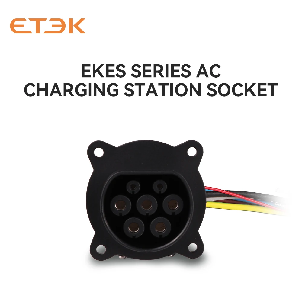 Electric Vehicle Charging Receptacle Type 2Receptacle Connector Fixed European I