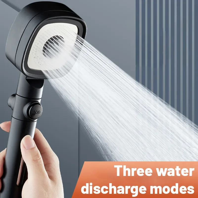 

New High Pressure Shower Head Accessories 3 Modes with Hose and Holder Adjustable Booster Filter for Hard Water Saving