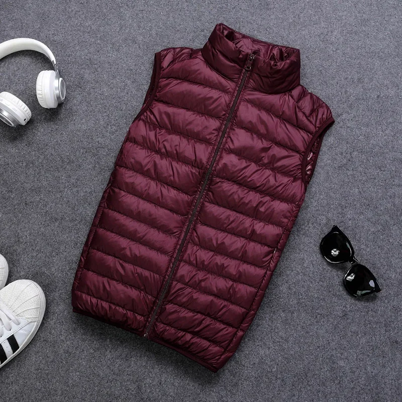 90% White Duck Down Men Vest Gielt Casual Waistcoat Spring Autumn Light Down Jacket Male men down vests