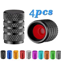 4Pc Tire Valve Caps Tyre Rim Stem Cover Dust Proof Auto Wheel Cap Aluminum Alloy Nipple Caps for Cars and Motorcycles Bikes 1