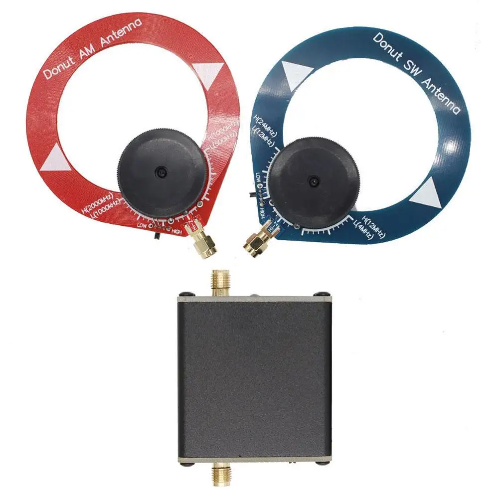 

High Impedance Amplifier Small Loop Antenna 1Hz-300MHz Doughnut Short Wave Antenna 5V 600mA for HackRF One for SDR Walkie Talkie