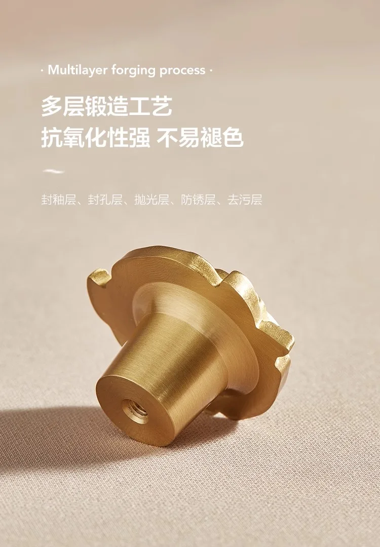 gold brass drawer handle rose style furniture hardware