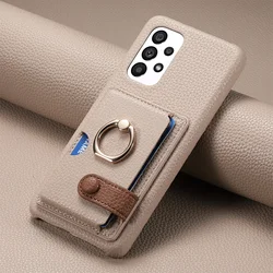 Versatile Wallet Phone Case with Card Holder Cover - Galaxy S22 Plus (Khaki)