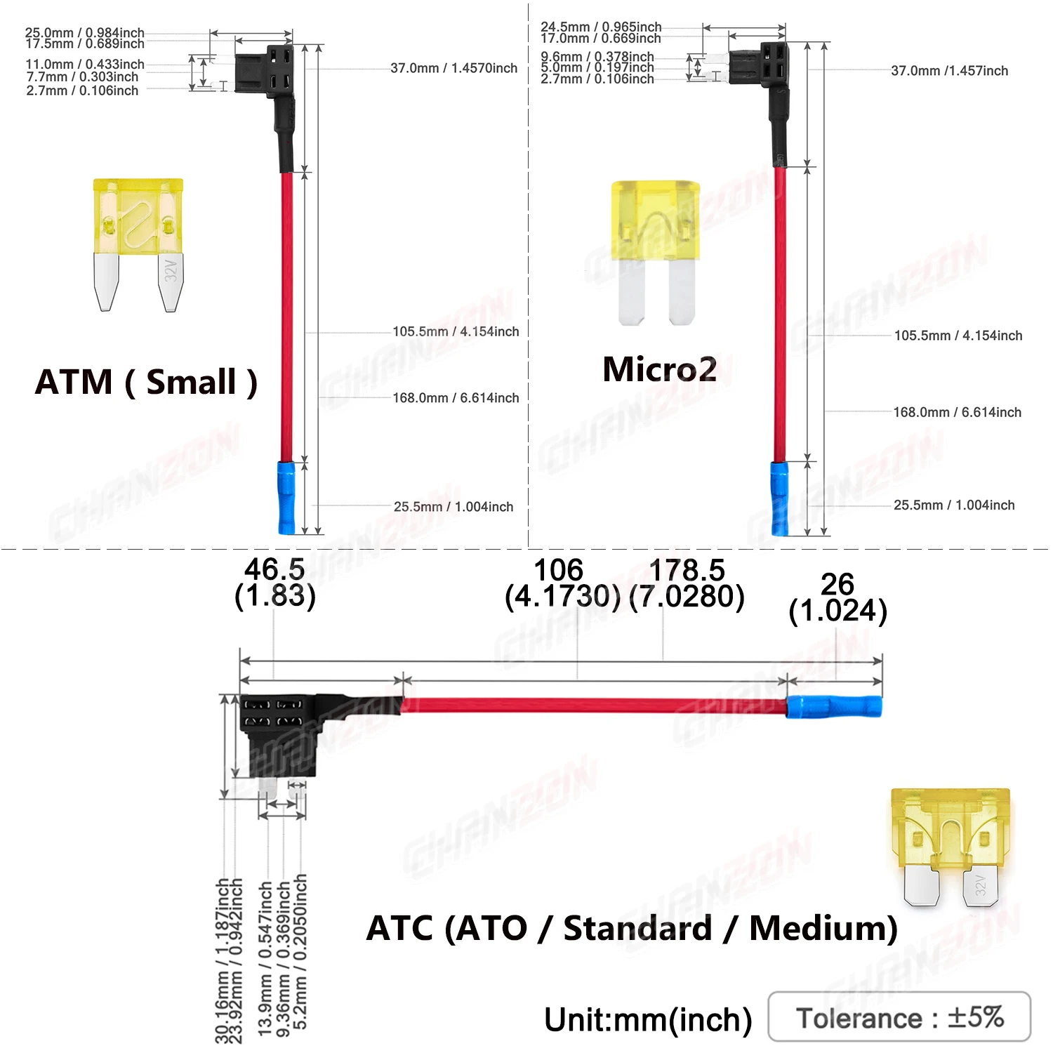 Dual Car Fuse Holder Add-a-circuit Tap Adapter ATM ATC Small Micro2 Block 5V 12V 24V 32V 12 14 16 AWG Wire Terminal Connector fuse holder,car fuses kit