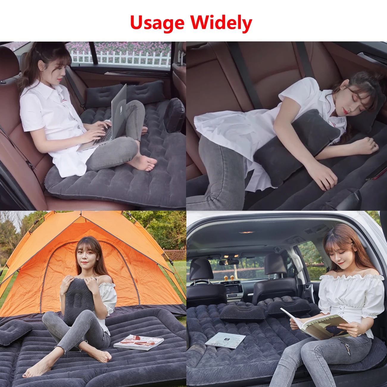 Samger Car Inflatable Bed Car Travel Bed Air Mattress Back Seat With Electric Pump For Rest Sleep Camping Auto Accessories New